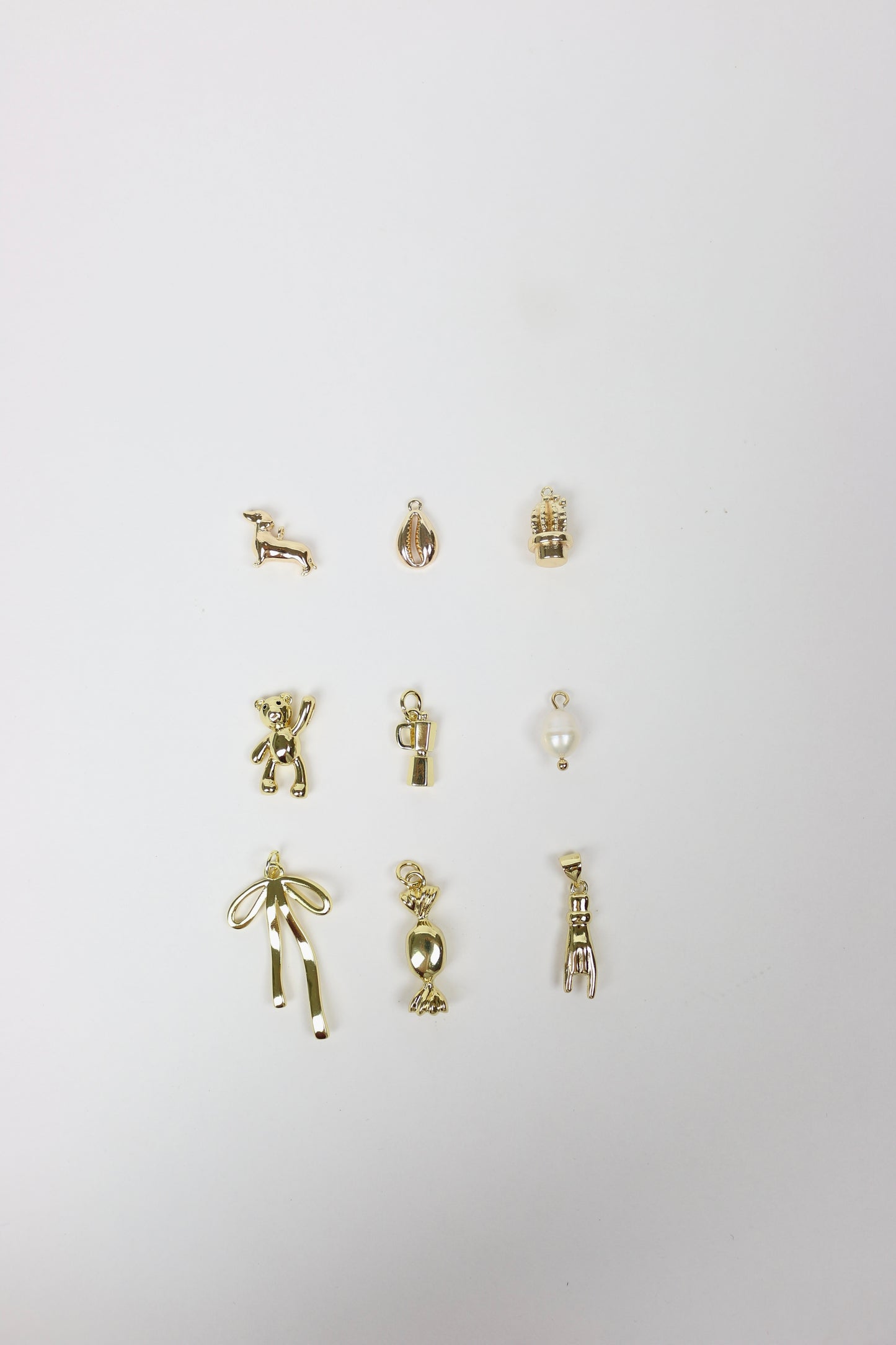 Gold plated charms