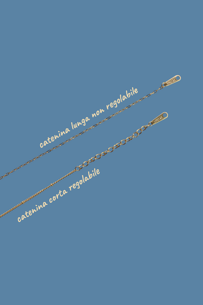 Base collana in acciaio inossidabile placcato 14K