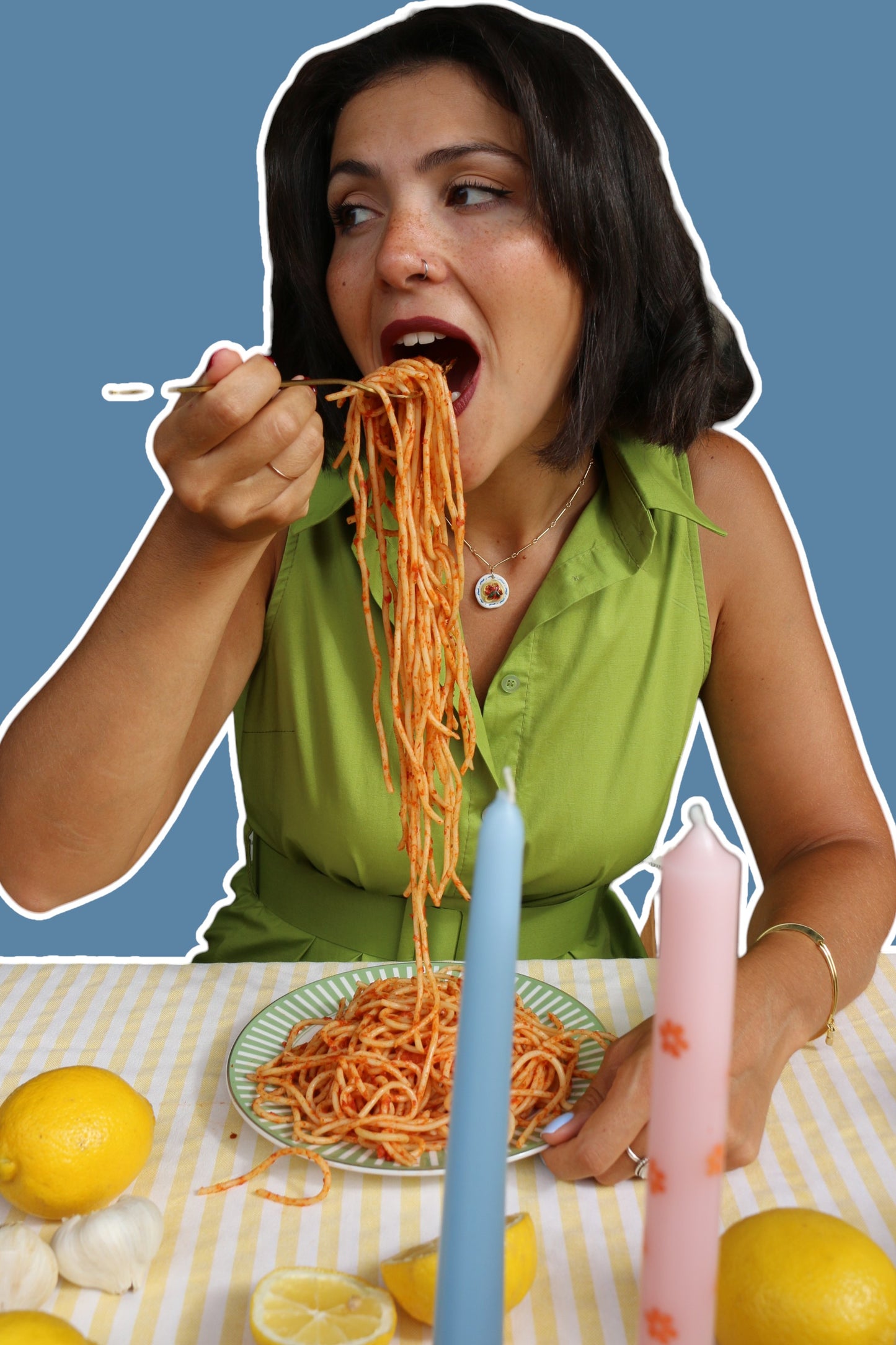 Collana Spaghetti al pomodoro