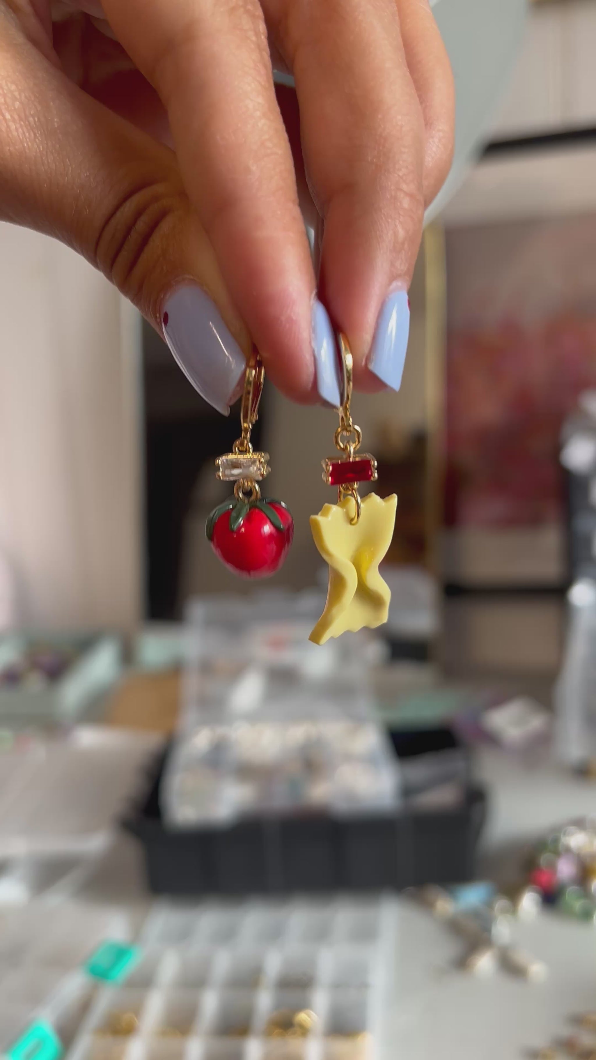 orecchini pasta al pomodoro